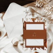 Monogram Elegante Terracotta Bruiloft Uitnodigingen Wikkel