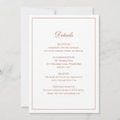 Monogram elegante terracotta in één bruiloft kaart (Achterkant)