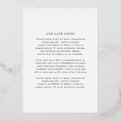 Monogram Elegante Trouw Folie Uitnodiging (Achterkant)