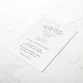 Monogram Elegante Trouw Folie Uitnodiging (Gedraaid)