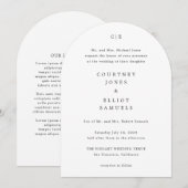 Monogram Elegante Trouw Kaart (Voorkant / Achterkant)