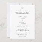 Monogram Elegante Trouw Kaart (Voorkant)