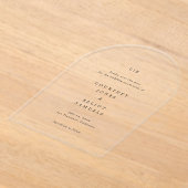 Monogram Elegante Trouw Save the Date Acryl Uitnodigingen (Laagn)