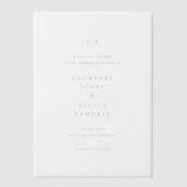 Monogram Elegante Trouw Save the Date Vellum Uitnodigingen (Voorkant)