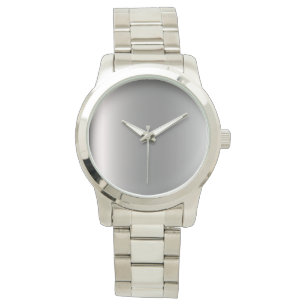 Monogram Elegante Unisex Oversize Zilveren Armband Horloge