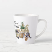 Monogram Elegante waterverf Kalligrafie Vakantie Latte Mok (Rechts)