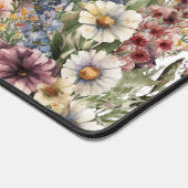 Monogram Elegante waterverf wilde bloem Bureaumat (Hoek)