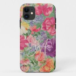 Monogram Elegante Zomer Bloeit Waterverf Case-Mate iPhone Case
