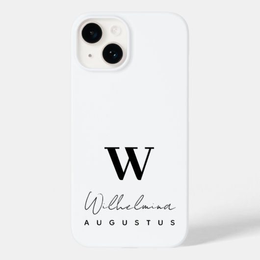 Monogram Elegantie: Omarm moderne minimalistische  Case-Mate iPhone Case (Achterkant)