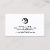 Monogram elektricien elektricien visitekaartje (Achterkant)