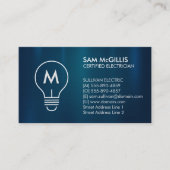 Monogram elektricien elektricien visitekaartje (Voorkant)