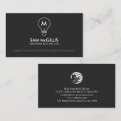 Monogram elektricien elektricien visitekaartje (Voorkant / Achterkant)