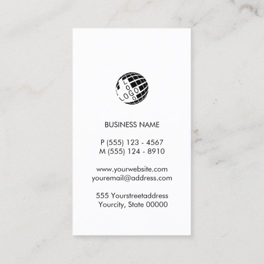 Monogram elektricien elektricien visitekaartje (Achterkant)