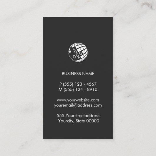 Monogram elektricien elektricien visitekaartje (Achterkant)