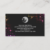 Monogram elektricien elektricien visitekaartje (Achterkant)