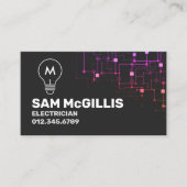 Monogram elektricien elektricien visitekaartje (Voorkant)