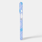 Monogram Elektrisch blauwe cirkelpatroon Case-Mate iPhone Case (Achterkant / Links)