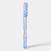 Monogram Elektrisch blauwe cirkelpatroon Case-Mate iPhone Case (Achterkant / Rechts)