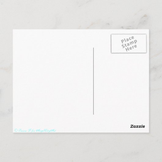 Monogram  Element Blauwgroen Blauw Briefkaart (Achterkant)