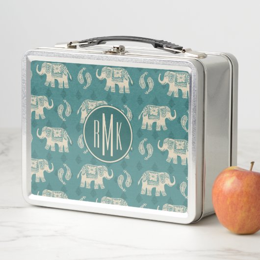 Monogram | Elephant Blauwgroen Caravan Pattern (In situ)
