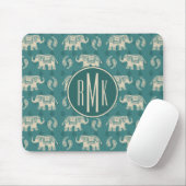 Monogram | Elephant Blauwgroen Caravan Pattern Muismat (Met muis)