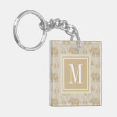 Monogram | Elephant Khaki Caravan Pattern Sleutelhanger (Voorkant Links)