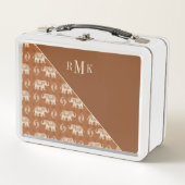 Monogram | Elephant Oranje Caravan Pattern (Voorkant)