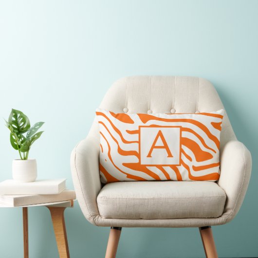Monogram Elke Kleur en Off-Wit Zebra Design Kussen (Stoel)