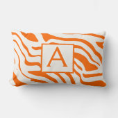 Monogram Elke Kleur en Off-Wit Zebra Design Kussen (Voorkant)