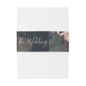 Monogram Emerald Antiek Vintage Wedding Uitnodigingen Wikkel (Achterkant Voorbeeld)