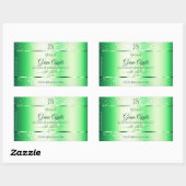 Monogram Emerald Green Soft Glitter Product Labels (Vel)
