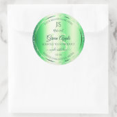 Monogram Emerald Green Soft Glitter Product Labels (Tas)