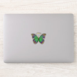Monogram Emerald Paars Gold Butterfly Sticker