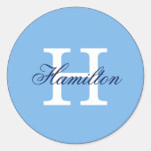 Monogram en Achternaam Sticker (Voorkant)