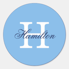 Monogram en Achternaam Sticker