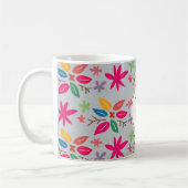 monogram en bladeren koffiemok (Links)