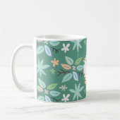monogram en bladeren koffiemok (Links)