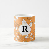 monogram en bloemen koffiemok (Center)