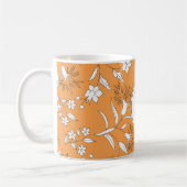 monogram en bloemen koffiemok (Links)