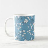 monogram en bloemen koffiemok (Links)