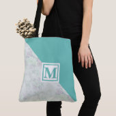 Monogram en bloemen tote bag (Dichtbij)