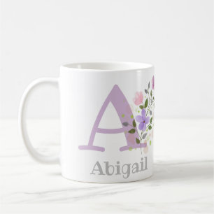 Monogram en Christelijke naam Abigail Coffee Mok