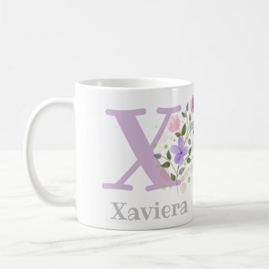 Monogram en Christelijke naam Xaviera Koffiemok (Links)