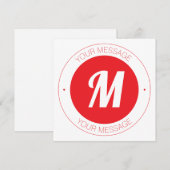 monogram en circulaire tekst Sjabloon (Voorkant / Achterkant)