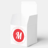  monogram en circulaire tekst Sjabloon Bedankdoosjes (Geopend)