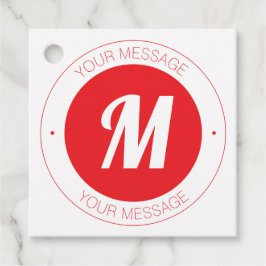  monogram en circulaire tekst Sjabloon Bedankjes Labels