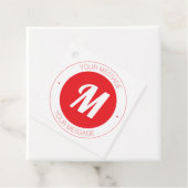  monogram en circulaire tekst Sjabloon Bedankjes Labels (In situ)