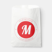  monogram en circulaire tekst Sjabloon Bedankzakje (Voorkant)