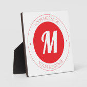  monogram en circulaire tekst Sjabloon Fotoplaat (Voorkant)