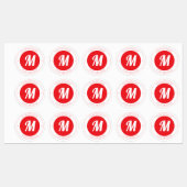  monogram en circulaire tekst Sjabloon Labels (Vel)